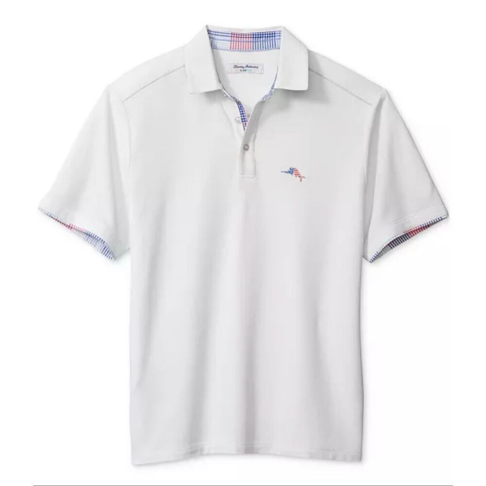 Tommy Bahama Classic-Fit Performance Solid Summerlake Check 5 O’Clock Polo Shirt
